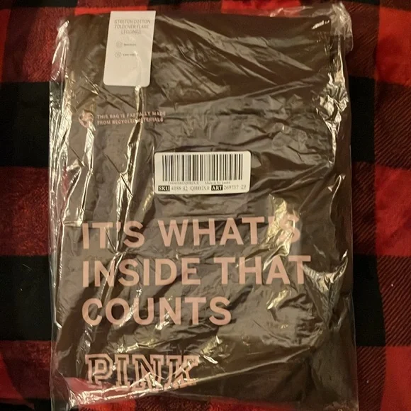 🔥🔥VS Pink ✨GORGEOUS BLING✨ foldover waistband yoga pants flare leggings XL NWT - Picture 7 of 10